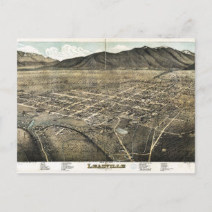 Cartão Postal Vista de Bird de Leadville, Colorado (1879)