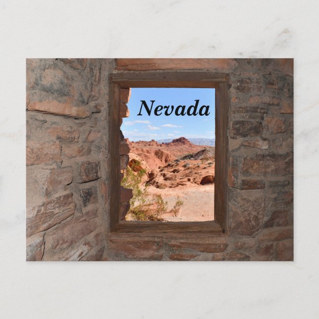 Cartão Postal Vista de cabine de dentro do Vale do Fogo (Frente)