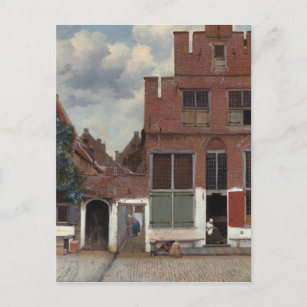 Cartão Postal Vista de casas em Delft The Little Street