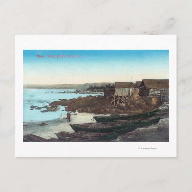 Cartão Postal Vista de ChinatownPacific Grove, CA (Frente)