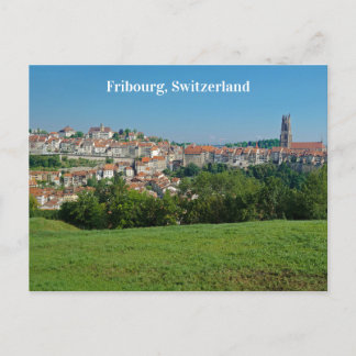 Cartão Postal Vista de Cidade de Suiça de Fribourg