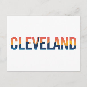 Cartão Postal Vista de Cidade do Paisagem Cleveland, Ohio