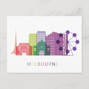 Cartão Postal Vista de Cidade do Paisagem   Melbourne, Austráli