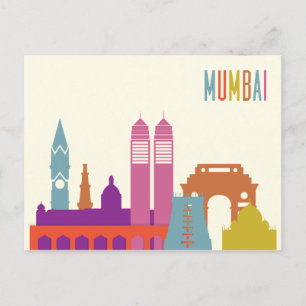 Cartão Postal Vista de Cidade do Paisagem Mumbai, Índia
