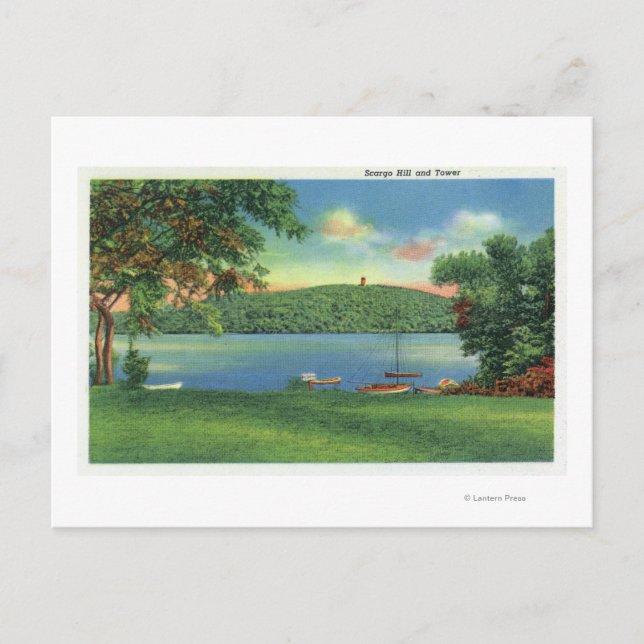 Cartão Postal Vista de Colina de Carga e Torre (Frente)