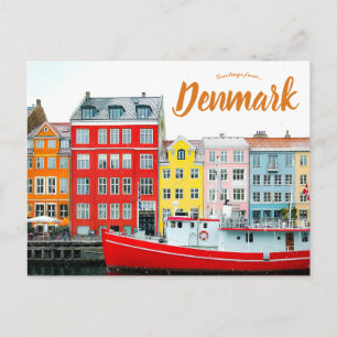 Cartão Postal Vista de Copenhague Dinamarca