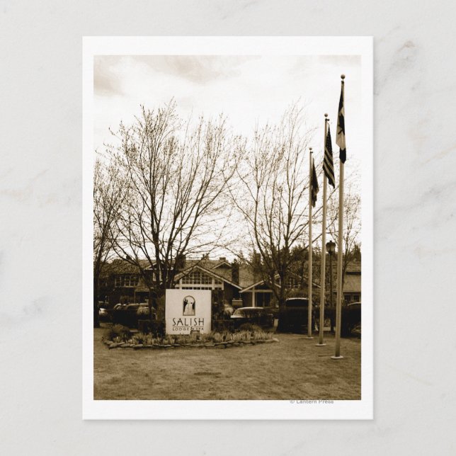 Cartão Postal Vista de Entrada e Lodge (Frente)