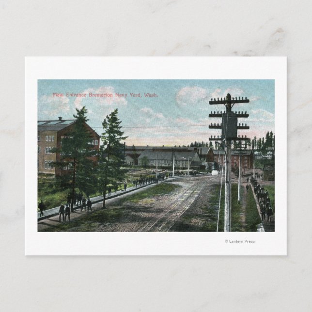 Cartão Postal Vista de Entrada Principal do marinho (Frente)