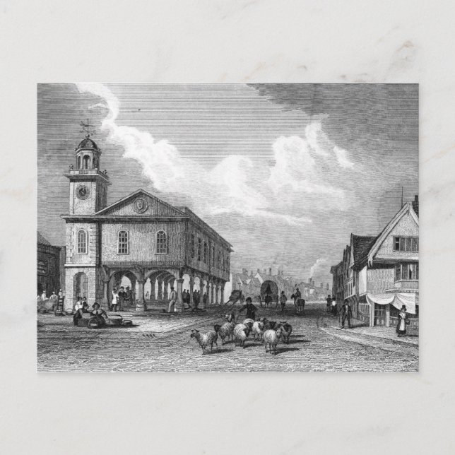 Cartão Postal Vista de Faversham, Kent, 1832 (Frente)