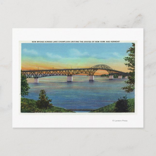 Cartão Postal Vista de Fechamento da Nova Ponte (Frente)