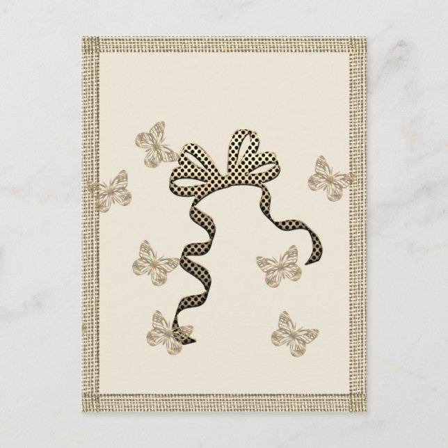 Cartão Postal Vista de Férias Douradas (Frente)