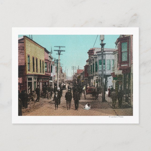 Cartão Postal Vista de Front StreetNome, AK (Frente)