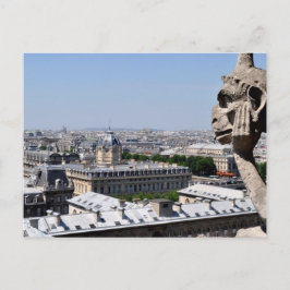 Cartão Postal Vista de Gárgula de Paris, Notre Dame