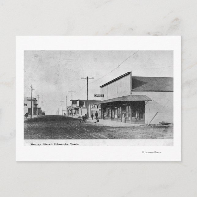 Cartão Postal Vista de George Street (Frente)