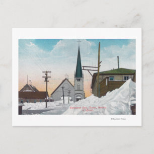 Cartão Postal Vista de Inverno da Steadman Avenue Coberta de Nev