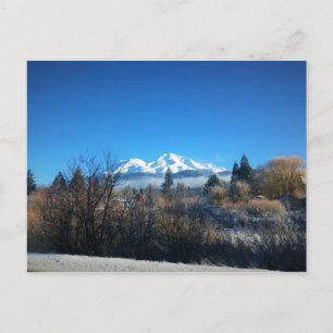 Cartão Postal Vista de inverno no Monte Shasta, CA