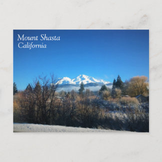 Cartão Postal Vista de inverno no Monte Shasta, CA