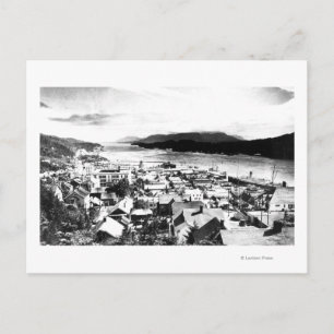 Cartão Postal Vista de Ketchikan, no Alasca com aparência sudes