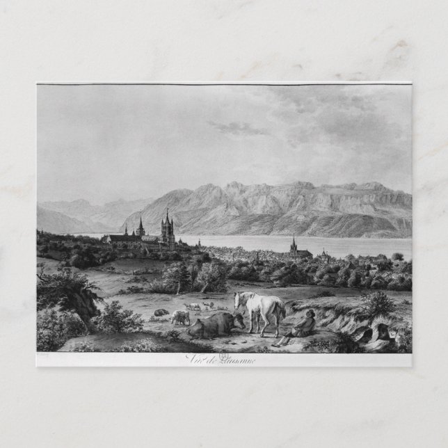 Cartão Postal Vista de Lausanne (Frente)