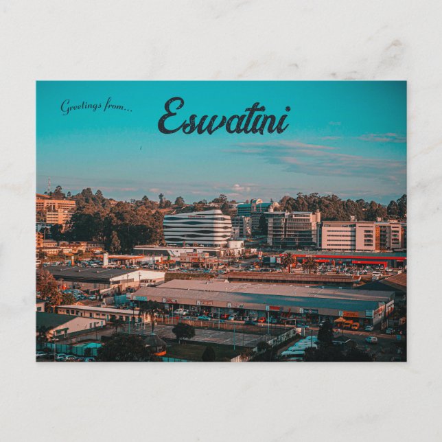 Cartão Postal Vista de Mbabane Eswatini (Frente)