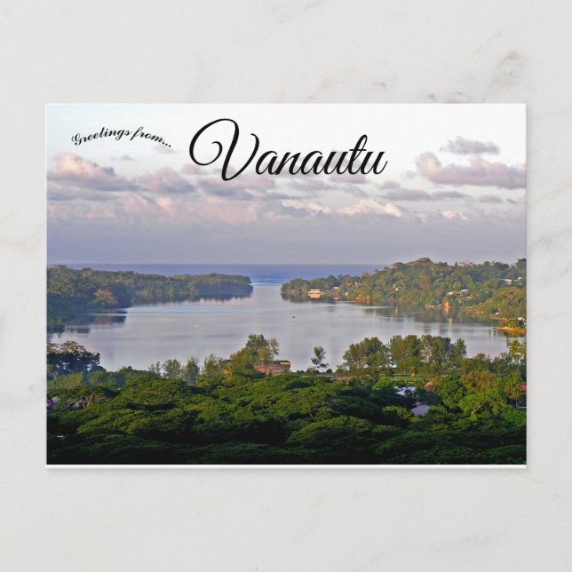 Cartão Postal Vista de Montmartre Port Vila Vanuatu (Frente)