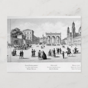 Cartão Postal Vista de Munique, 1869