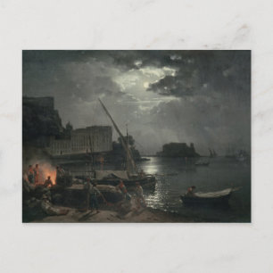 Cartão Postal Vista de Nápoles à Lua, 1829