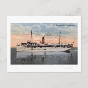 Cartão Postal Vista de Navios a vapor de Indianápolis SS