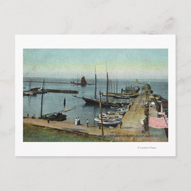 Cartão Postal Vista de nortes do Porto Oriental (Frente)