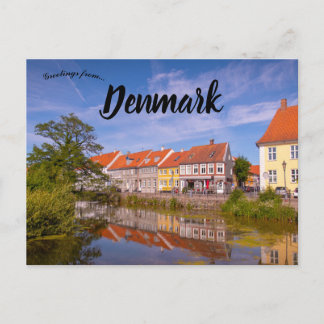 Cartão Postal Vista de Nyborg Dinamarca