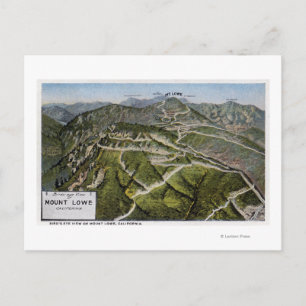 Cartão Postal Vista de Olho de Pássaro da Montanha