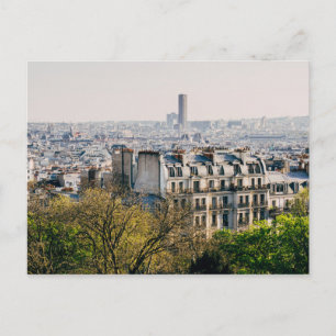 Cartão Postal Vista de Paris de Montmartre Hill