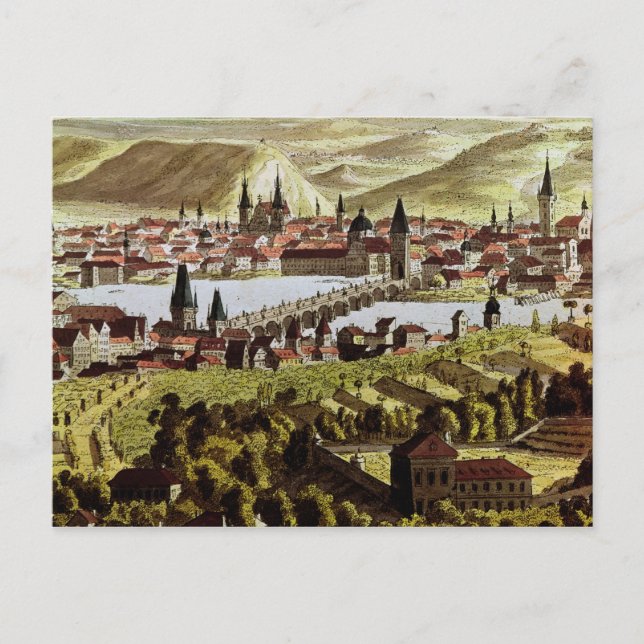Cartão Postal Vista de Praga (Frente)
