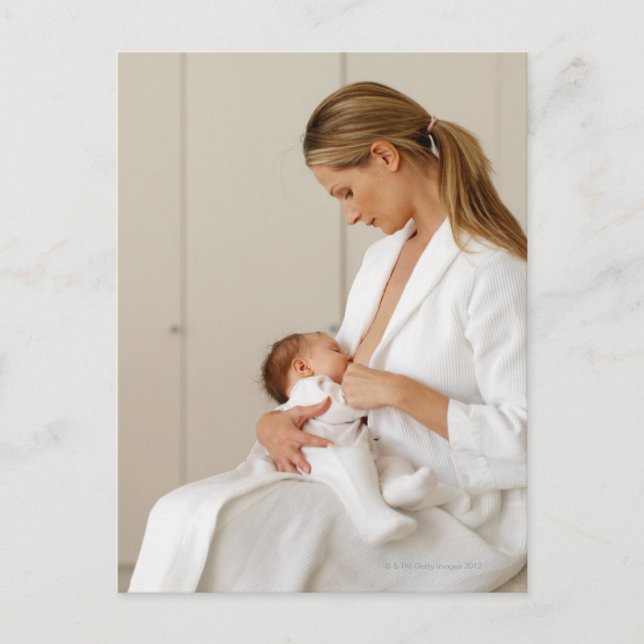 Cartão Postal vista de proximidade de um bebê (6-12 meses) (Frente)