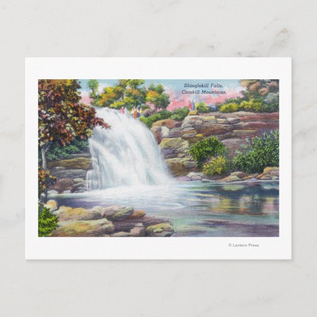 Cartão Postal Vista de Quedas de Shinglekill (Frente)
