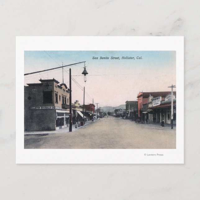 Cartão Postal Vista de San Benito StreetHollister, CA (Frente)