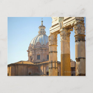 Cartão Postal Vista de Santi Luca e Martina no Fórum Romano