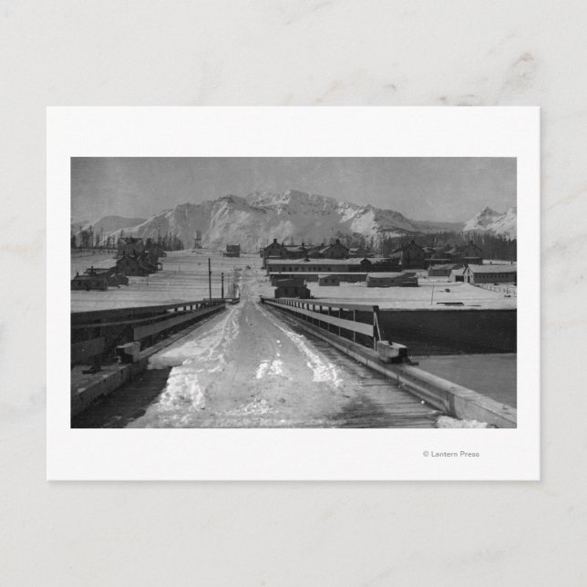 Cartão Postal Vista de Seward, Alasca a partir da Ponte Photogra (Frente)