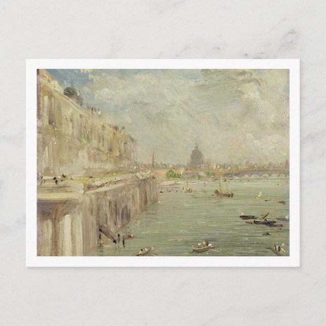 Cartão Postal Vista de Somerset House Terrace e Ruas. (Frente)