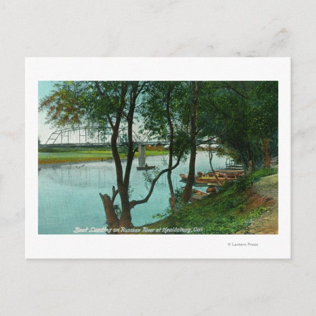 Cartão Postal Vista de um Aterrissagem no rio russo (Frente)