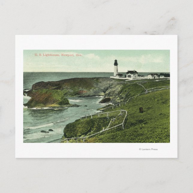 Cartão Postal Vista de um farol dos EUA (Frente)