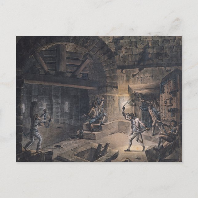 Cartão Postal Vista de uma célula na Bastilha (Frente)