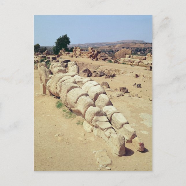 Cartão Postal Vista de uma das estátuas gigantes do Telemon (Frente)