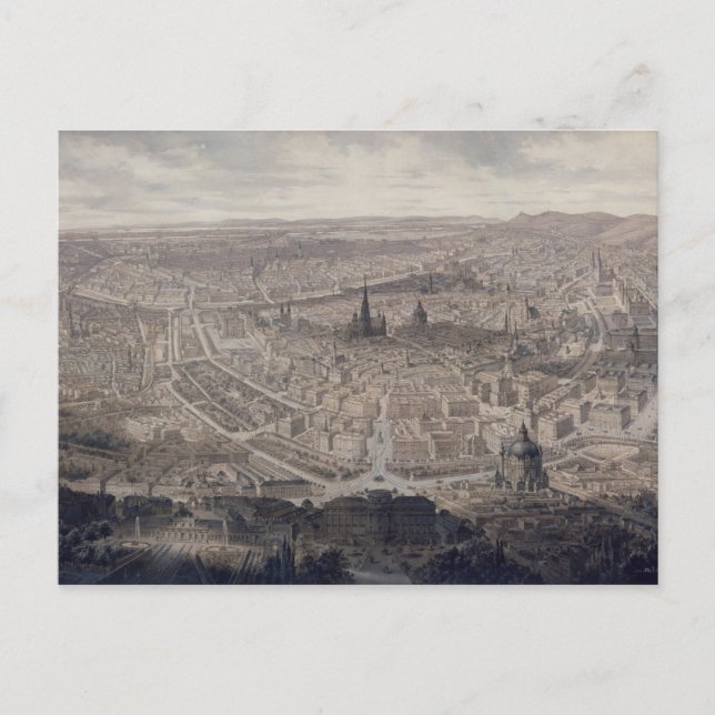 Cartão Postal Vista de Viena, c.1860 (Frente)