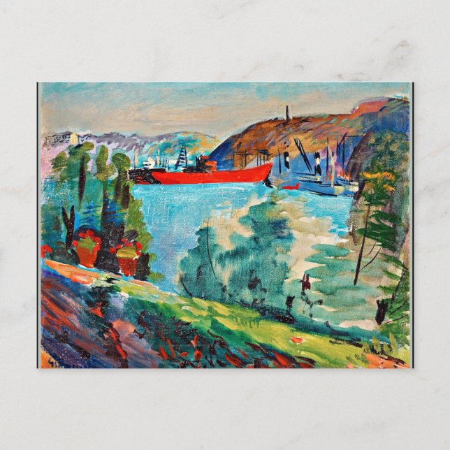 Cartão Postal Vista de Waldemarsudde sobre Kvarnholmen (Frente)