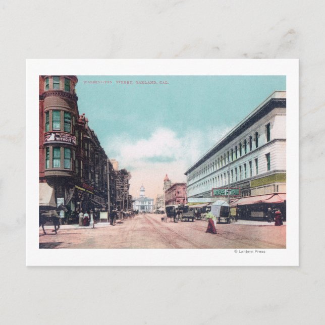 Cartão Postal Vista de Washington StreetOakland, CA (Frente)
