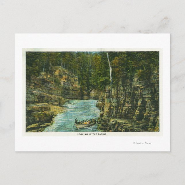 Cartão Postal Vista do barco Olhando os Rapids (Frente)