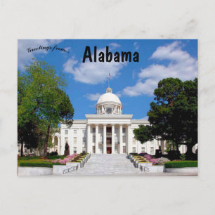 Cartão Postal Vista do Capitólio do Estado do Alabama em Montgom