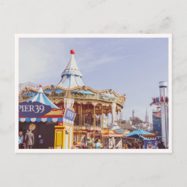 Cartão Postal Vista do Carousel do Pier 39 Fisherman's Wharf Dow