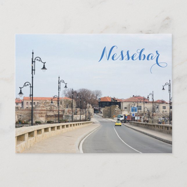 Cartão Postal Vista do Centro Histórico de Nesebur (Frente)